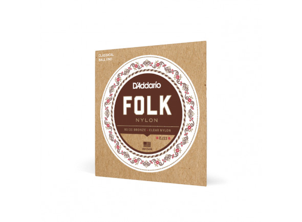 Normal Tension Ball End, 80/20 Bronze/Clear Nylon, Folk Nylon Classical Guitar Strings Normal Tension Ball End, 80/20 Bronze/Clear Nylon, Folk Nylon Classical Guitar Strings